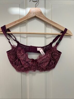 Victoria's Secret Burgundy Lace Underwire Bra